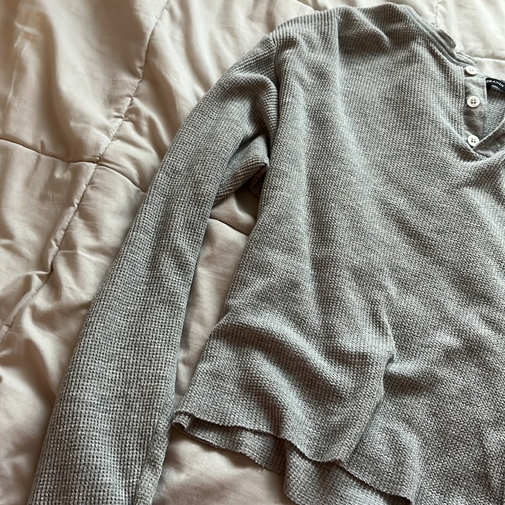 Brandy Melville grey long sleeve top